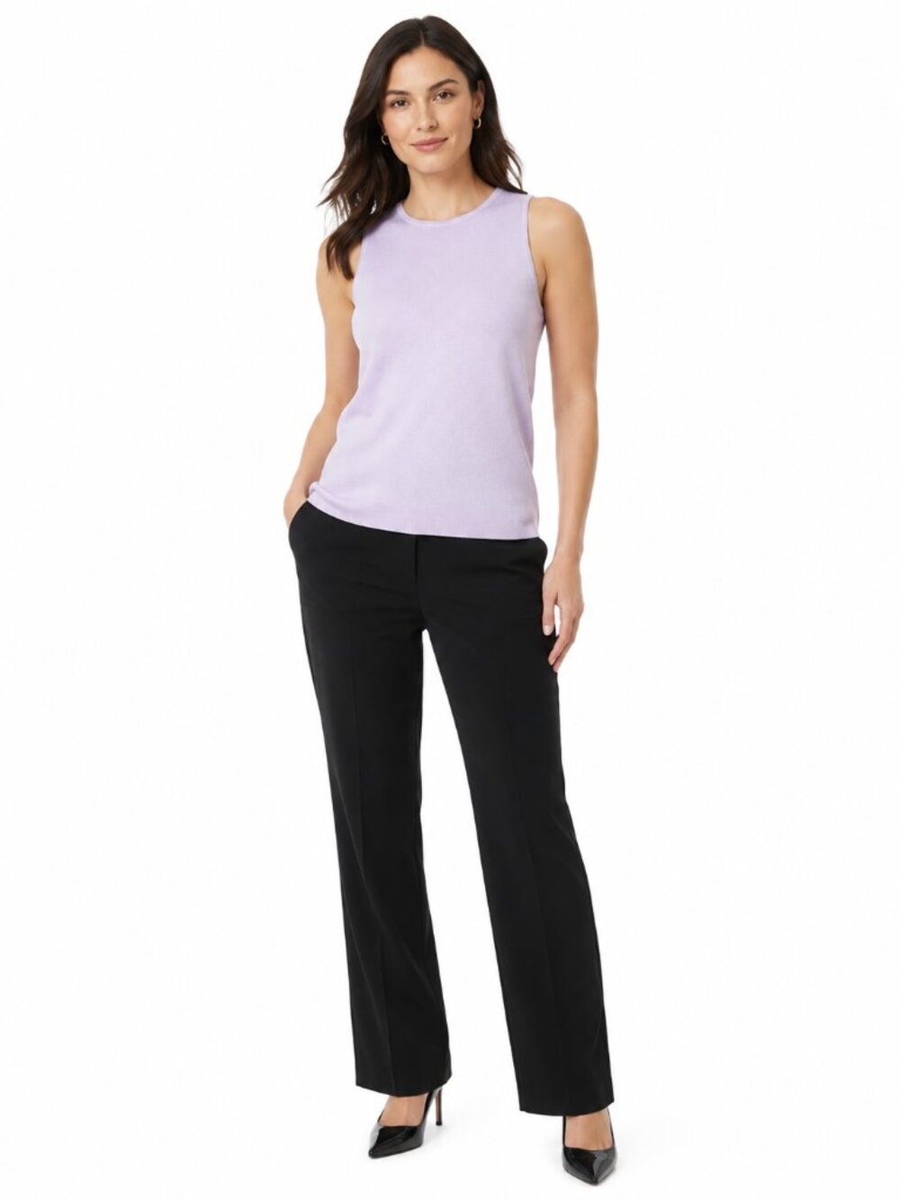 Kenneth Cole Women's Silk Blend Lightweight Racerback Sleeveless Shell Sweater
